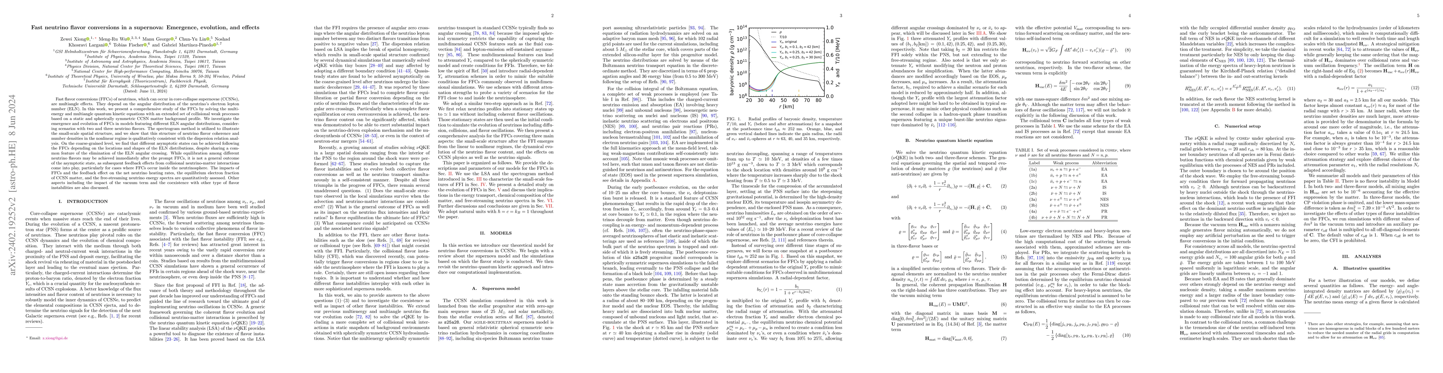Thumbnail for Fast neutrino flavor conversions in a supernova: Emergence, evolution,
  and effects
