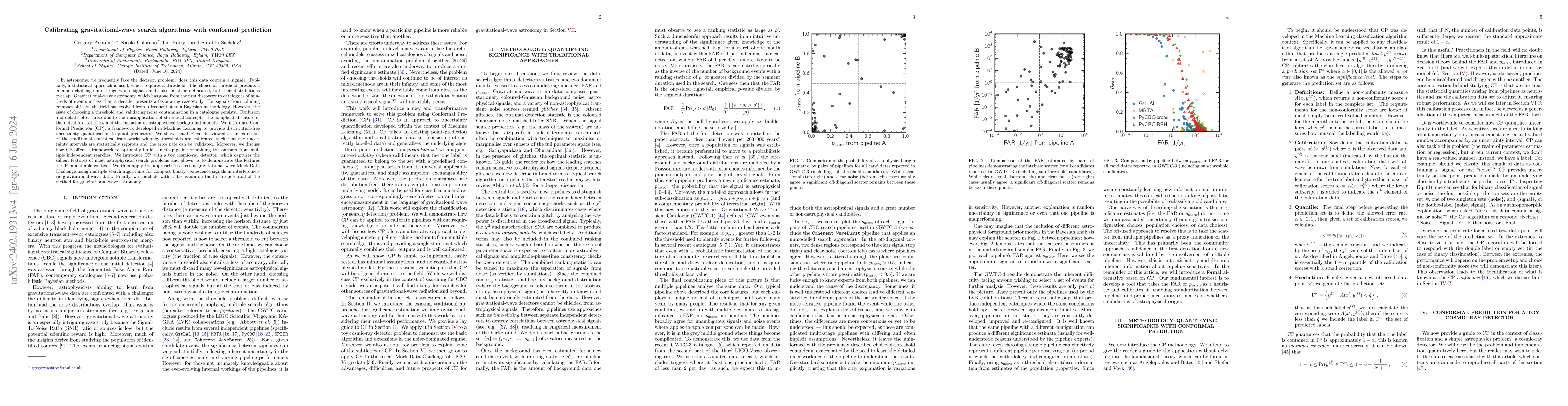 Thumbnail for Calibrating gravitational-wave search algorithms with conformal
  prediction