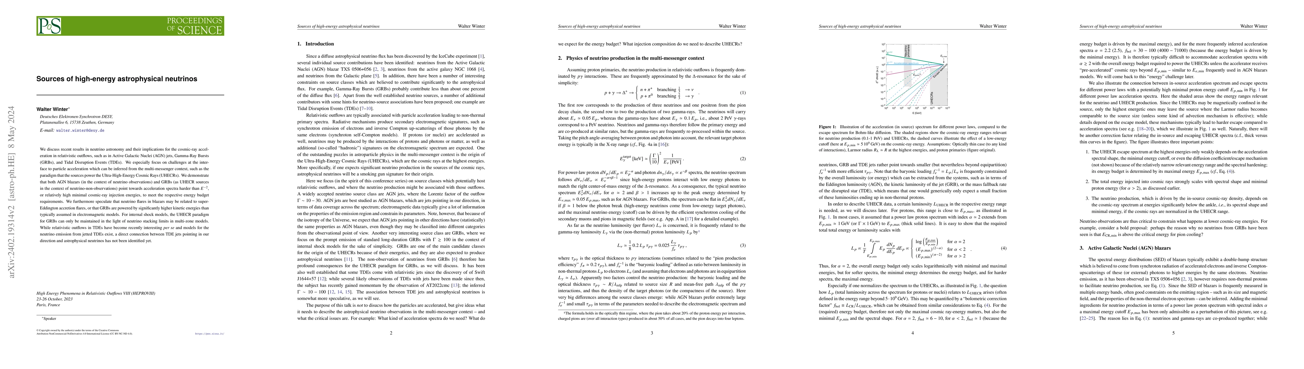 Thumbnail for Sources of high-energy astrophysical neutrinos