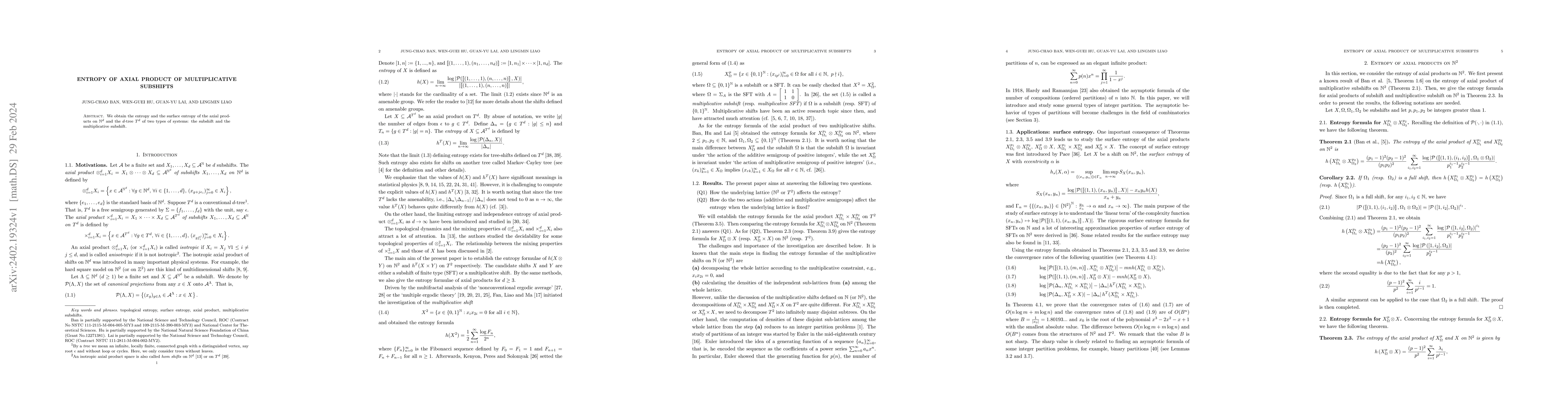 Thumbnail for Entropy of axial product of multiplicative subshifts