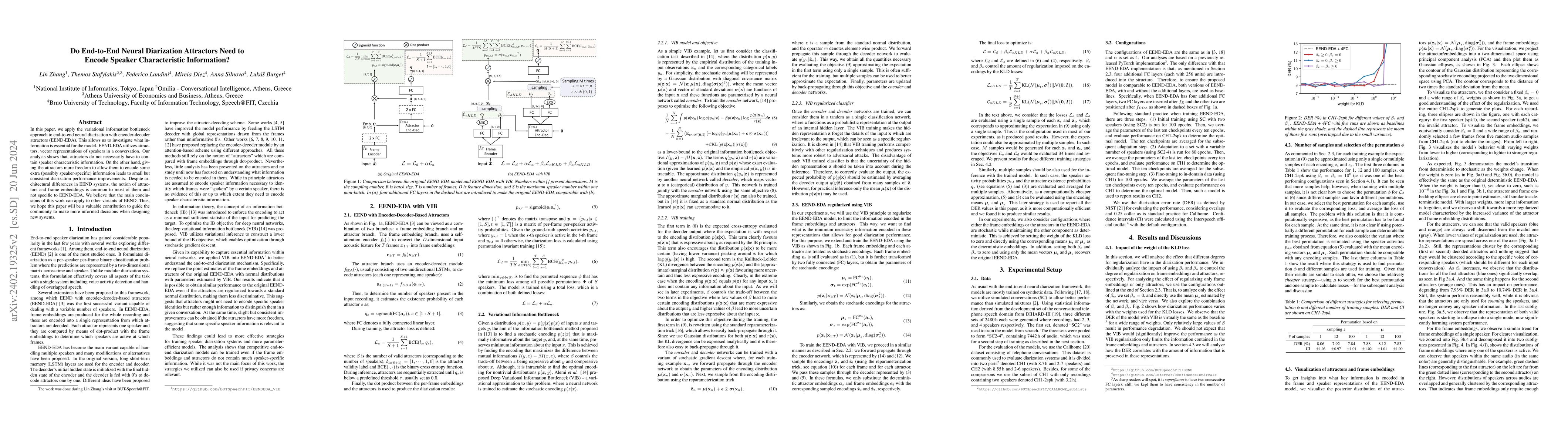 Thumbnail for Do End-to-End Neural Diarization Attractors Need to Encode Speaker
  Characteristic Information?