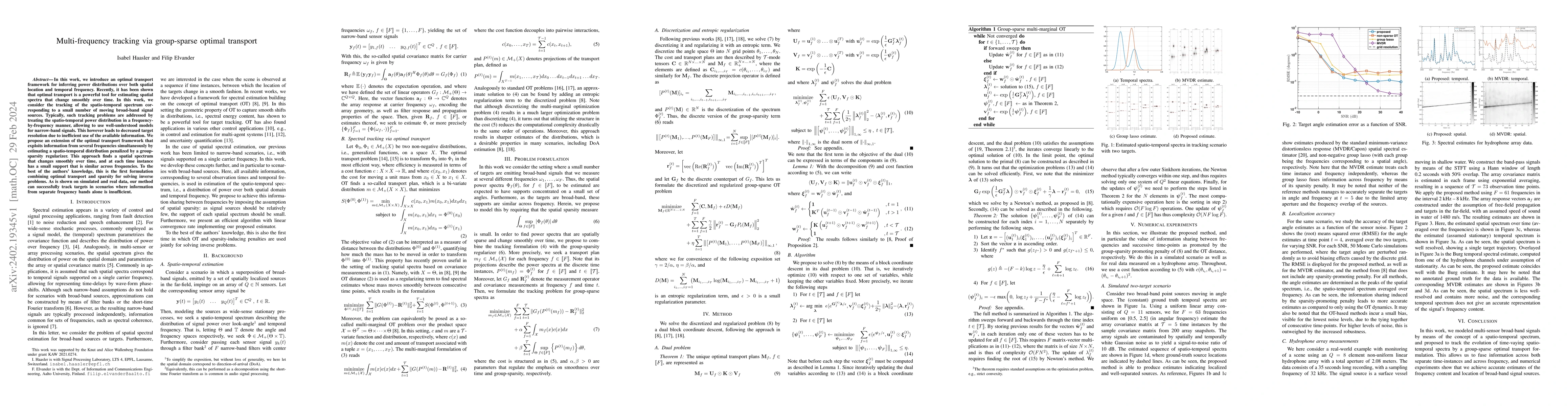 Thumbnail for Multi-frequency tracking via group-sparse optimal transport
