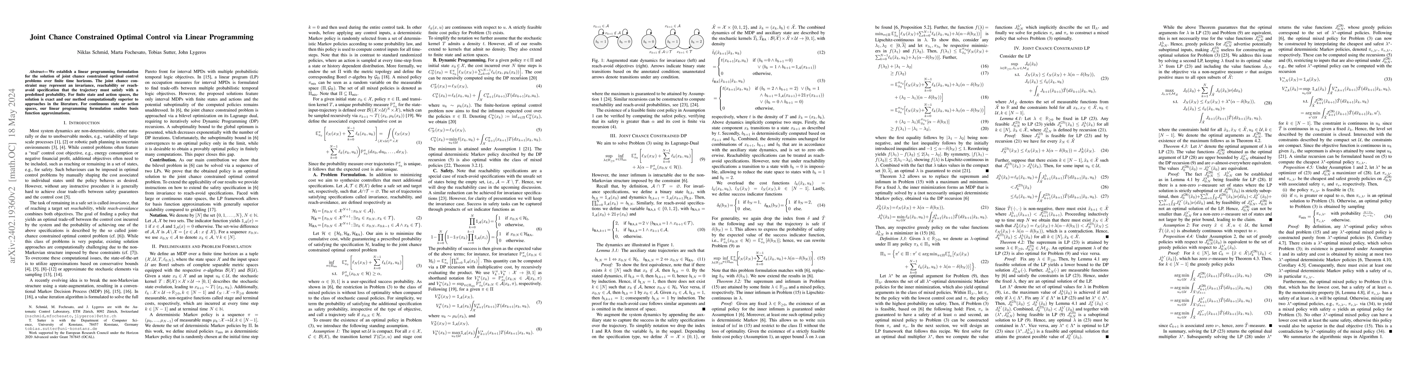 Thumbnail for Joint Chance Constrained Optimal Control via Linear Programming