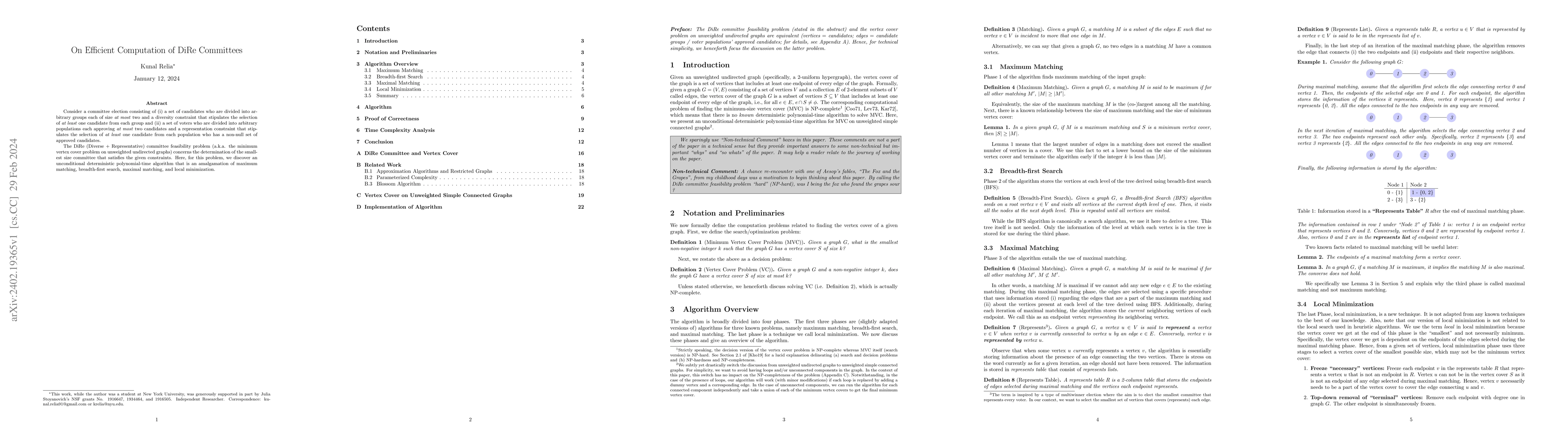 Thumbnail for On Efficient Computation of DiRe Committees