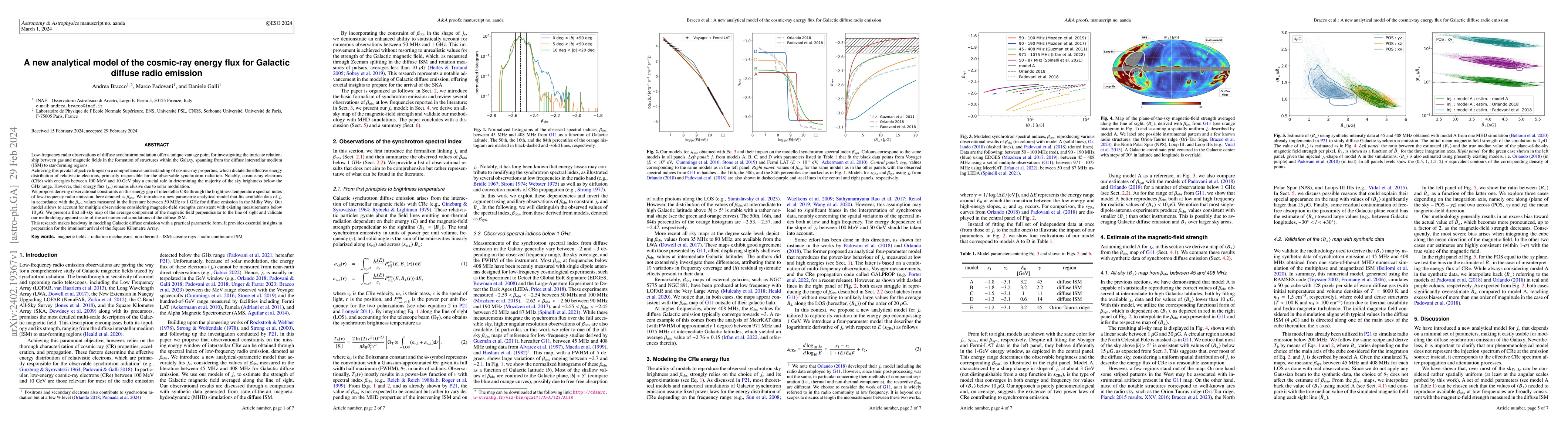 Thumbnail for A new analytical model of the cosmic-ray energy flux for Galactic
  diffuse radio emission