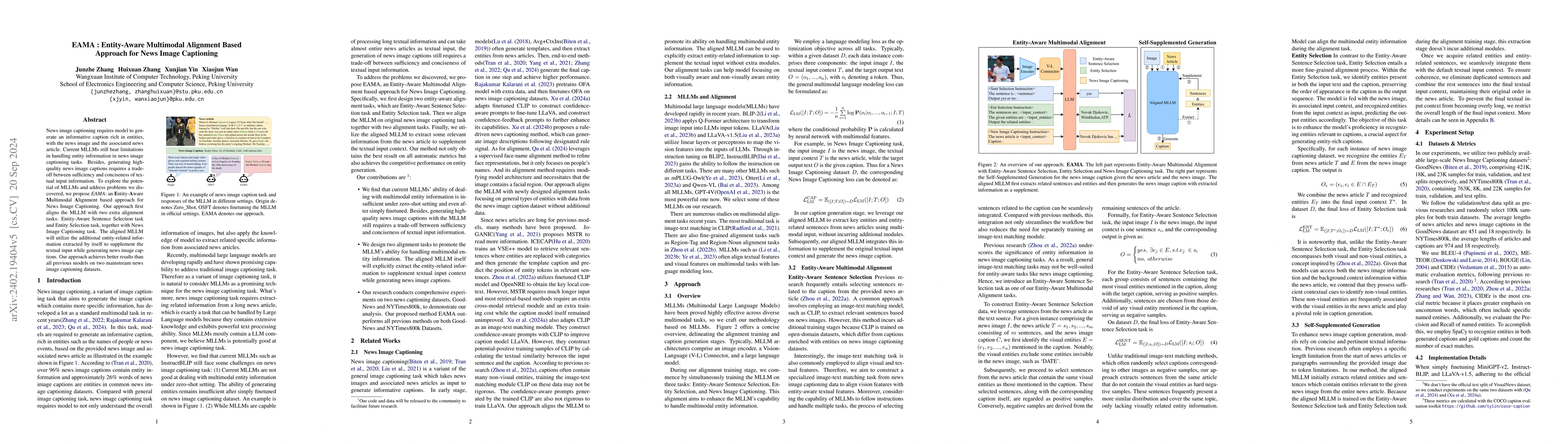 Thumbnail for EAMA : Entity-Aware Multimodal Alignment Based Approach for News Image
  Captioning