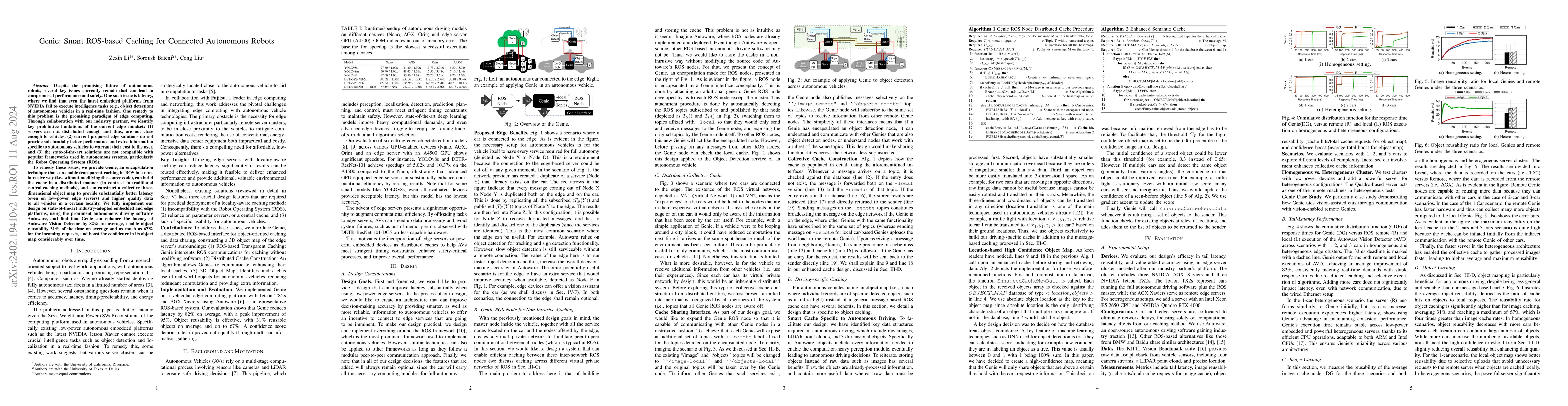 Thumbnail for Genie: Smart ROS-based Caching for Connected Autonomous Robots