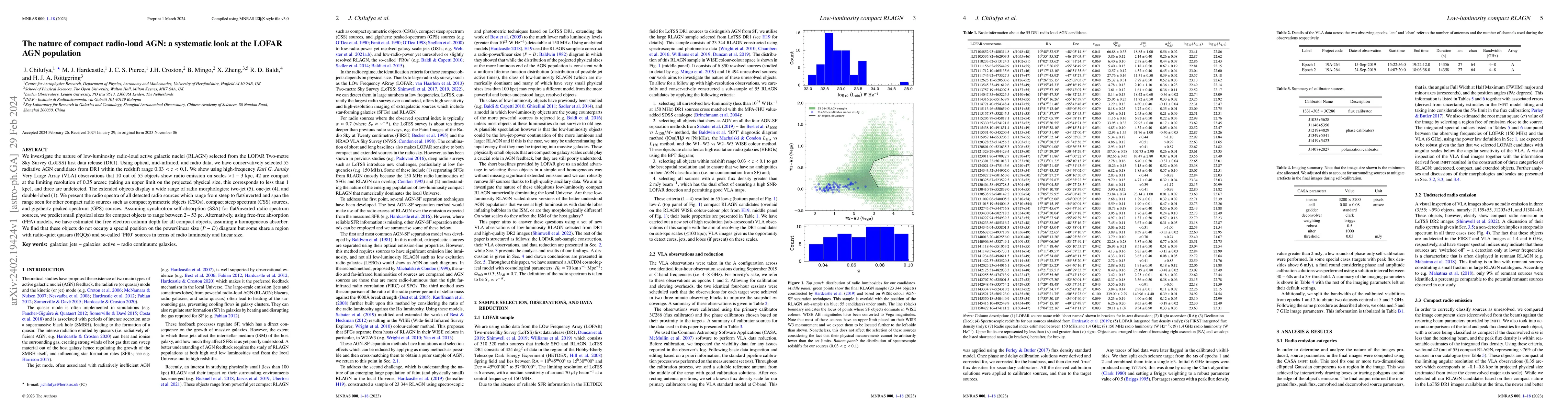 Thumbnail for The nature of compact radio-loud AGN: a systematic look at the LOFAR AGN
  population