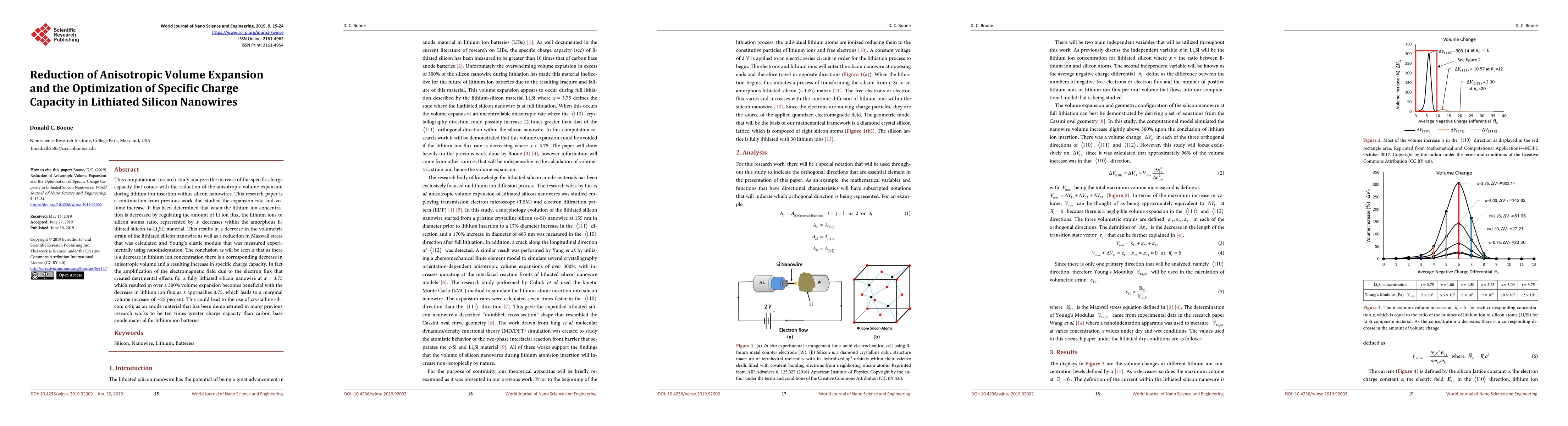 Thumbnail for Reduction of Anisotropic Volume Expansion and the Optimization of
  Specific Charge Capacity in Lithiated Silicon Nanowires