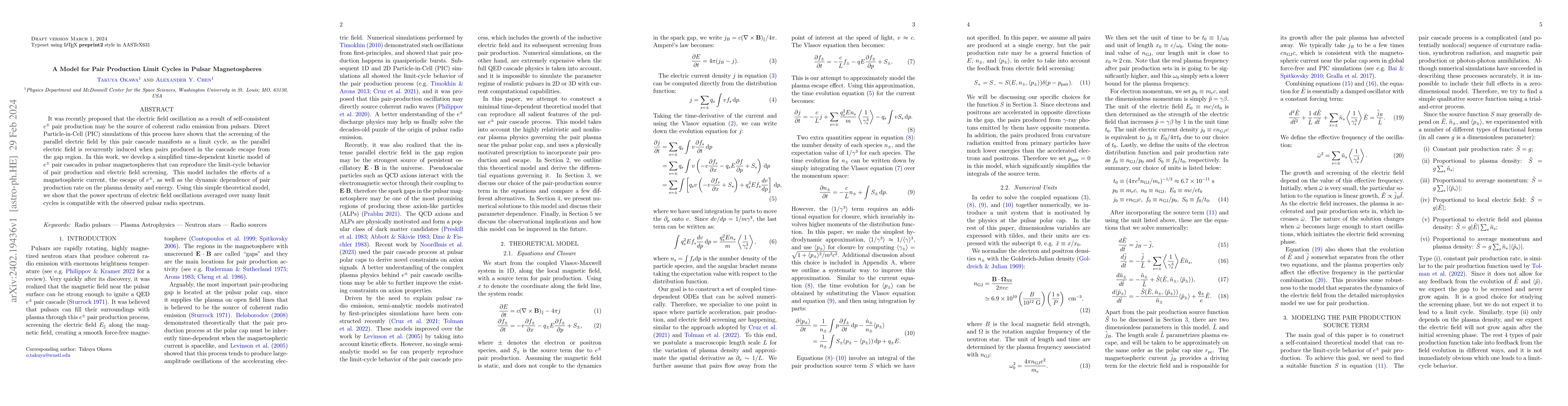 Thumbnail for A Model for Pair Production Limit Cycles in Pulsar Magnetospheres