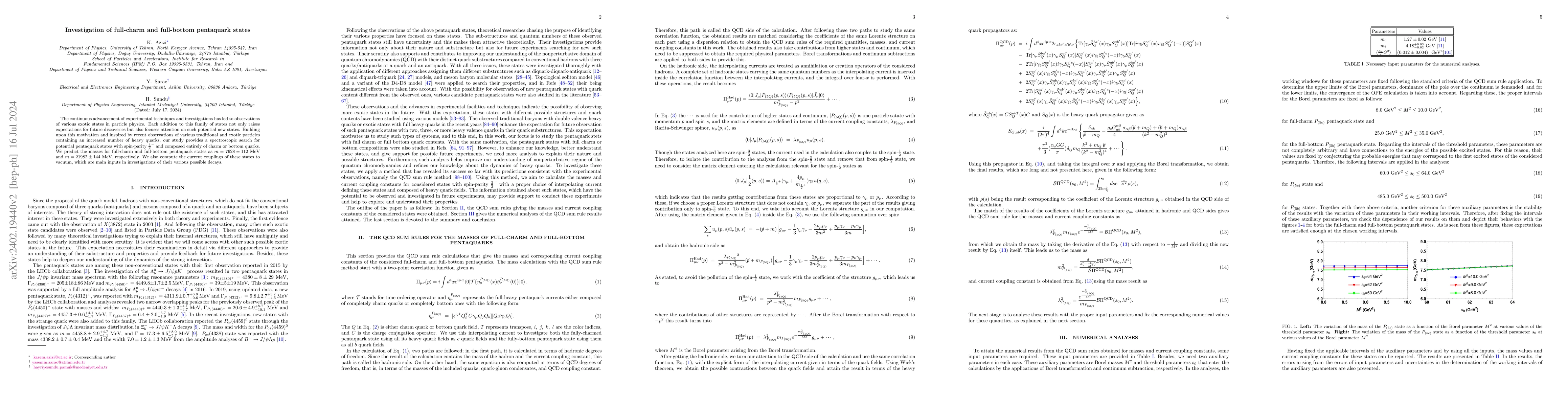 Thumbnail for Investigation of full-charm and full-bottom pentaquark states