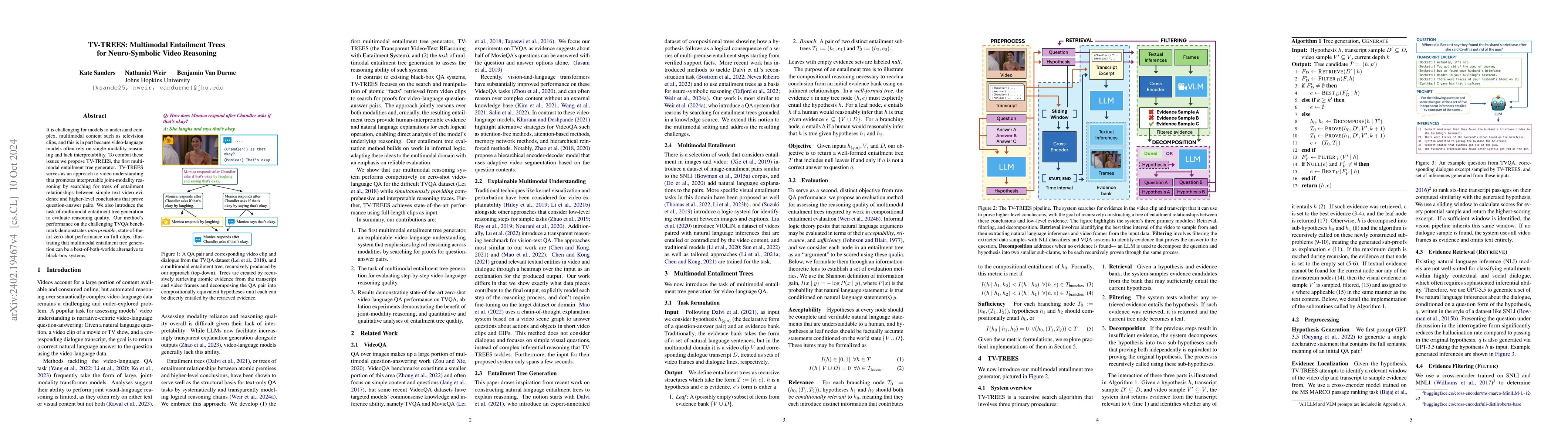 Thumbnail for TV-TREES: Multimodal Entailment Trees for Neuro-Symbolic Video Reasoning