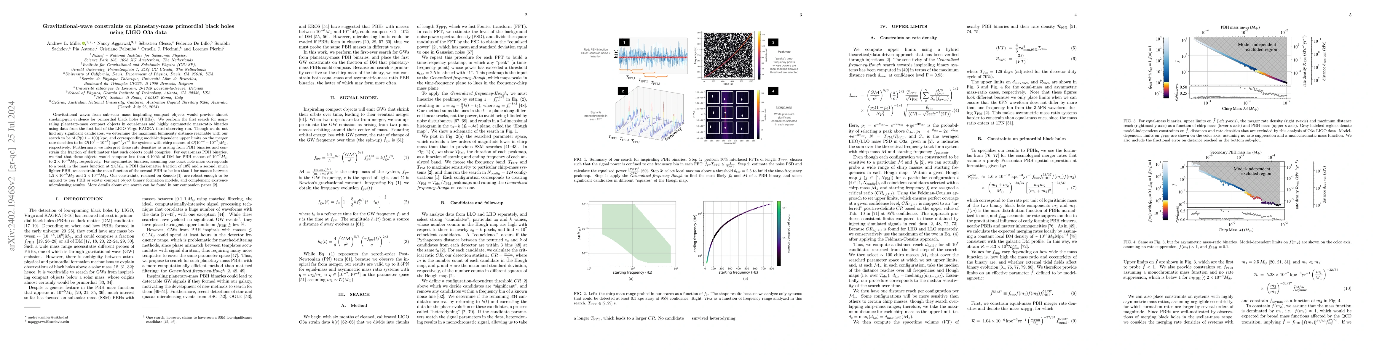 Thumbnail for Gravitational wave constraints on planetary-mass primordial black holes
  using LIGO O3a data