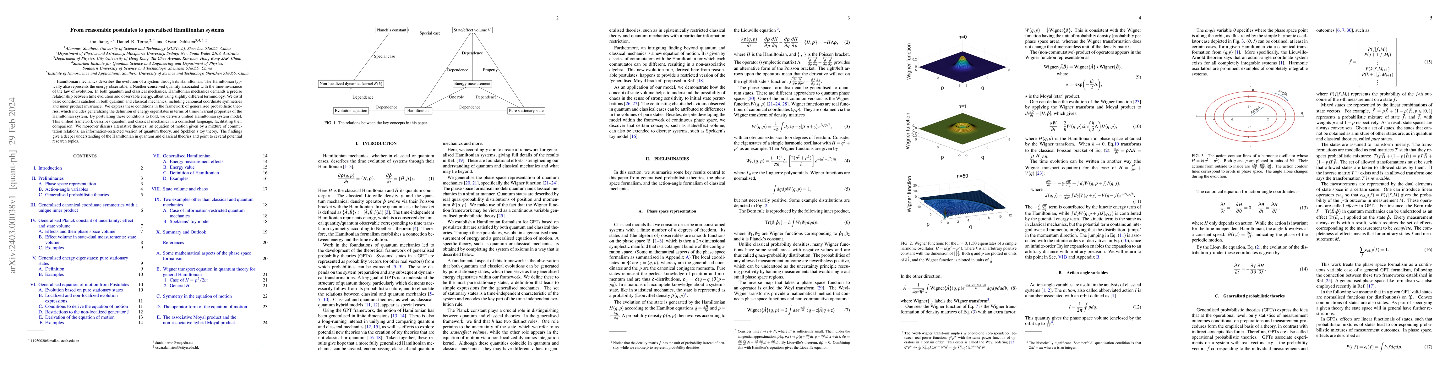 Thumbnail for From reasonable postulates to generalised Hamiltonian systems