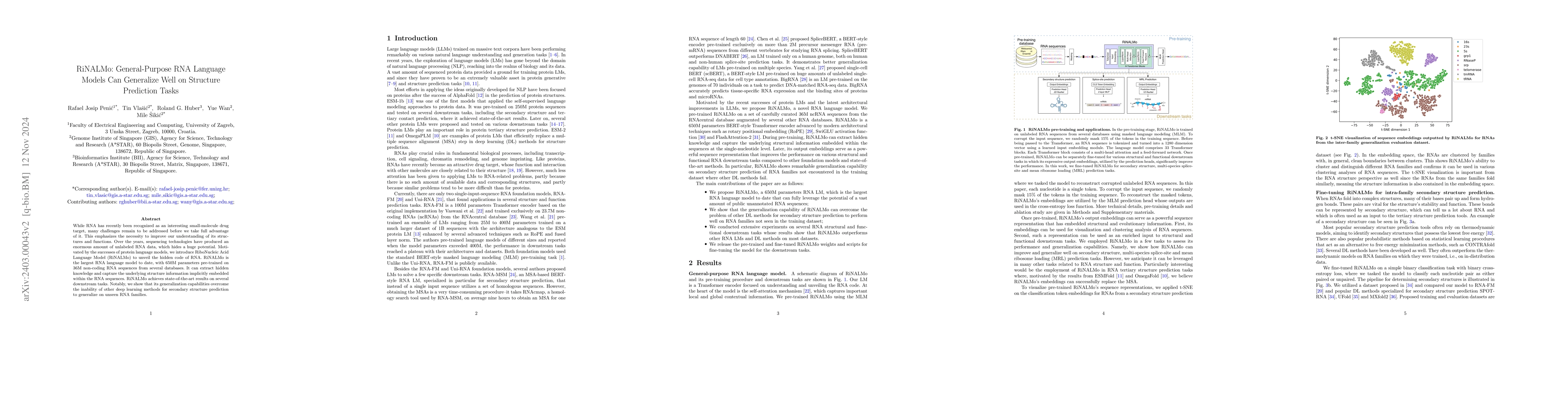 Thumbnail for RiNALMo: General-Purpose RNA Language Models Can Generalize Well on
  Structure Prediction Tasks