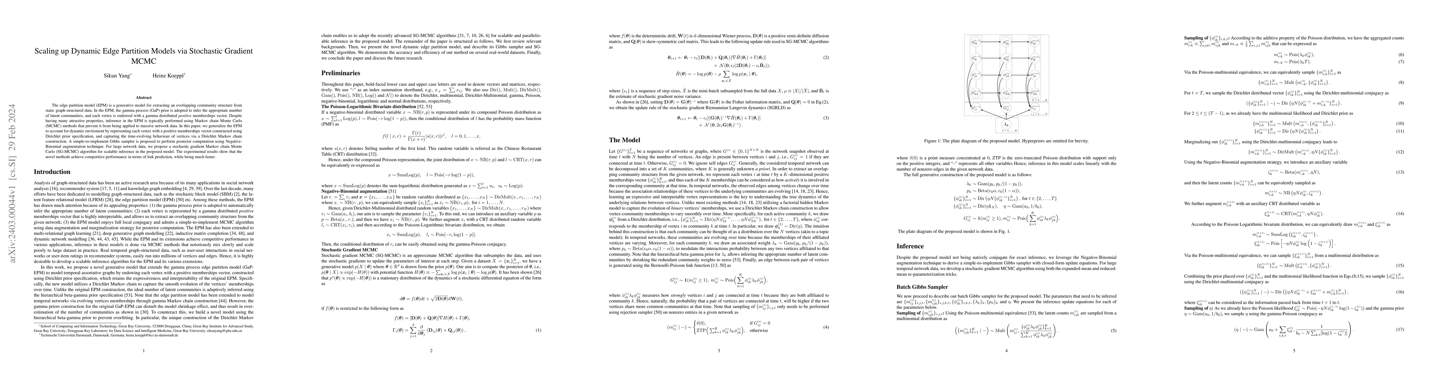 Thumbnail for Scaling up Dynamic Edge Partition Models via Stochastic Gradient MCMC