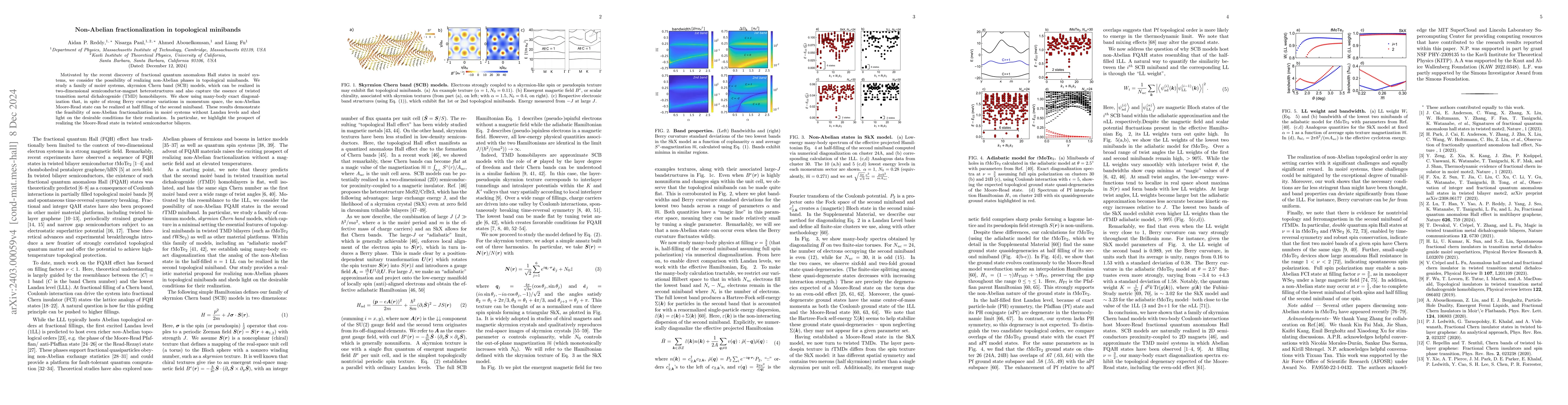 Thumbnail for Non-Abelian fractionalization in topological minibands