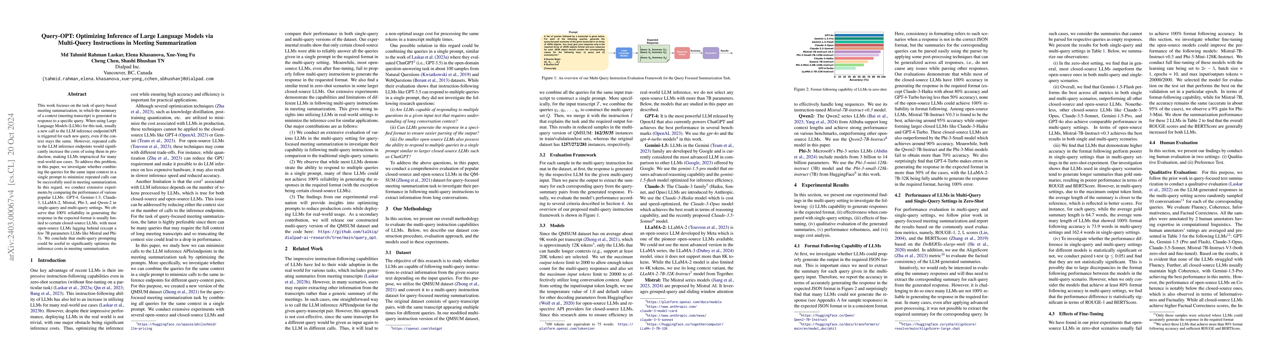 Thumbnail for Query-OPT: Optimizing Inference of Large Language Models via Multi-Query
  Instructions in Meeting Summarization
