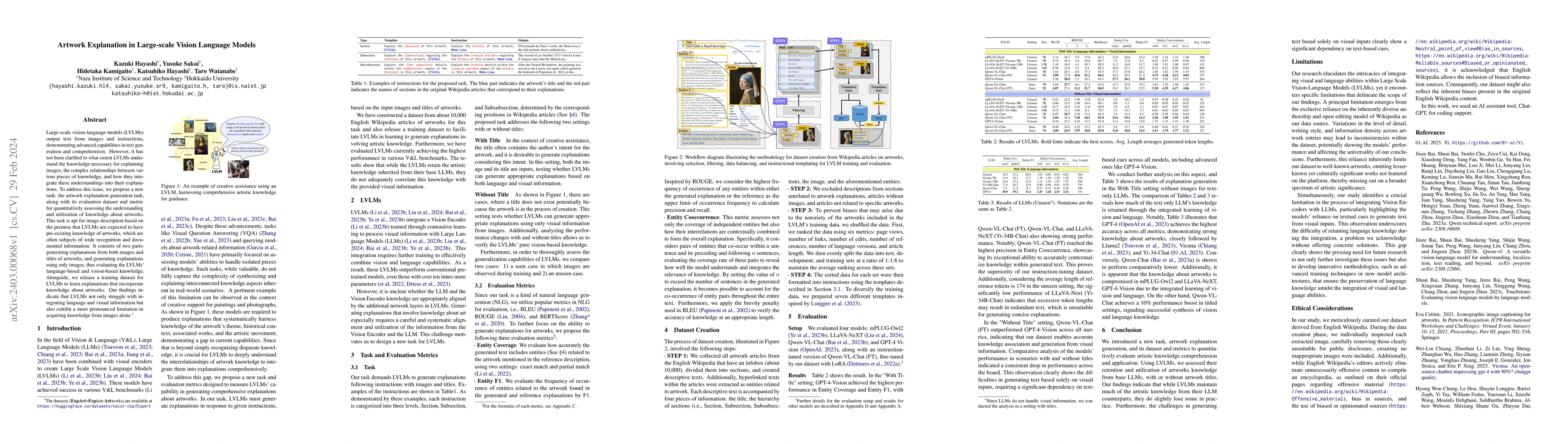 Thumbnail for Artwork Explanation in Large-scale Vision Language Models
