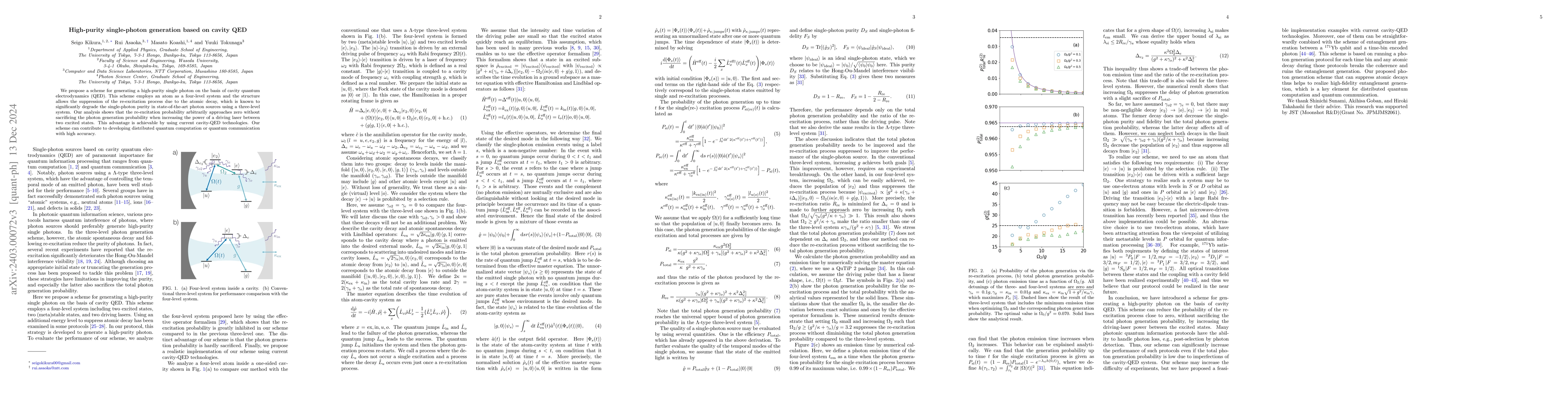 Thumbnail for High-purity single-photon generation based on cavity QED