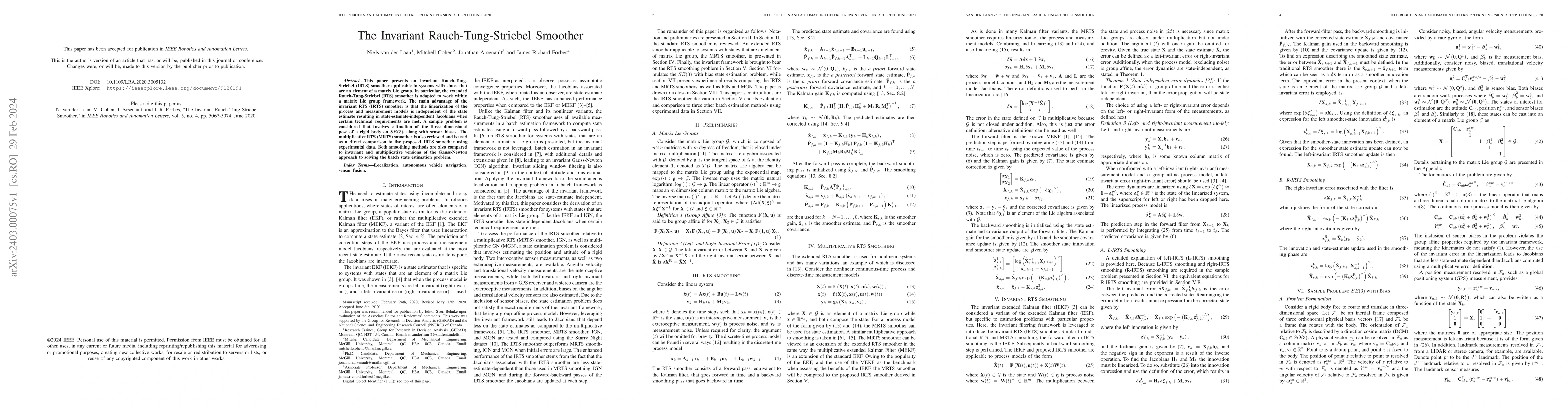 Thumbnail for The Invariant Rauch-Tung-Striebel Smoother
