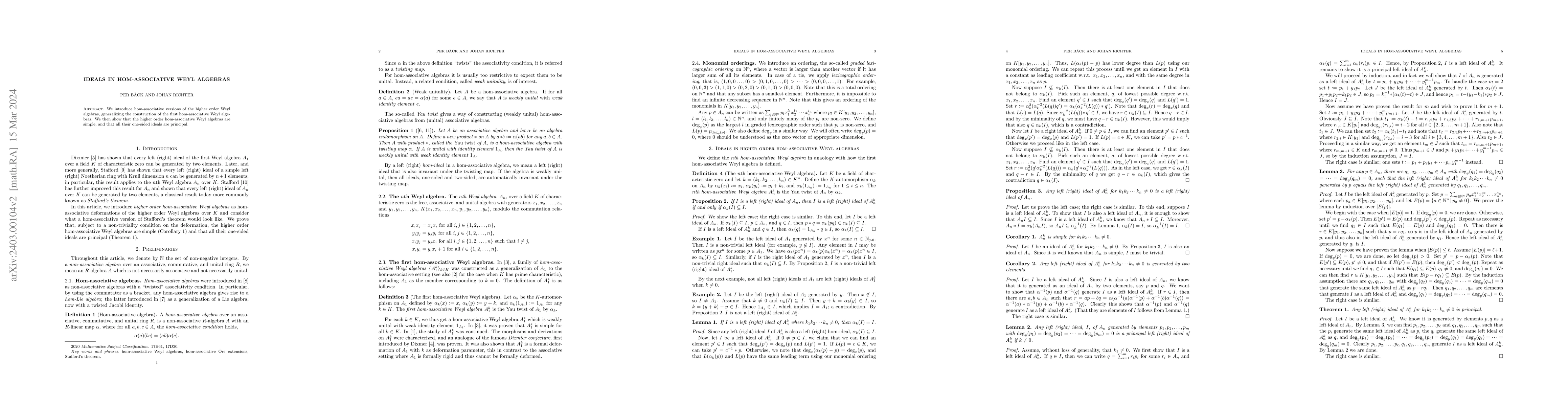 Thumbnail for Ideals in hom-associative Weyl algebras