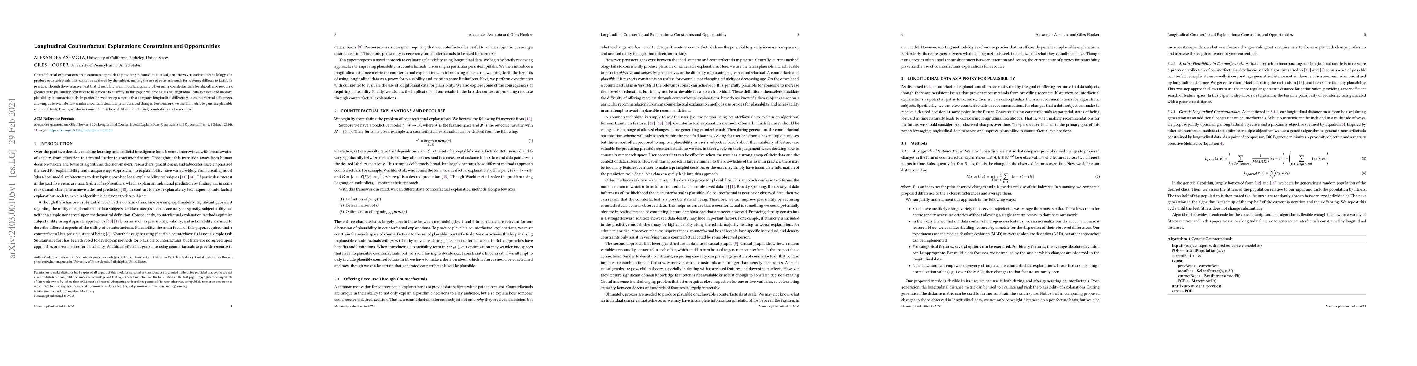 Thumbnail for Longitudinal Counterfactuals: Constraints and Opportunities