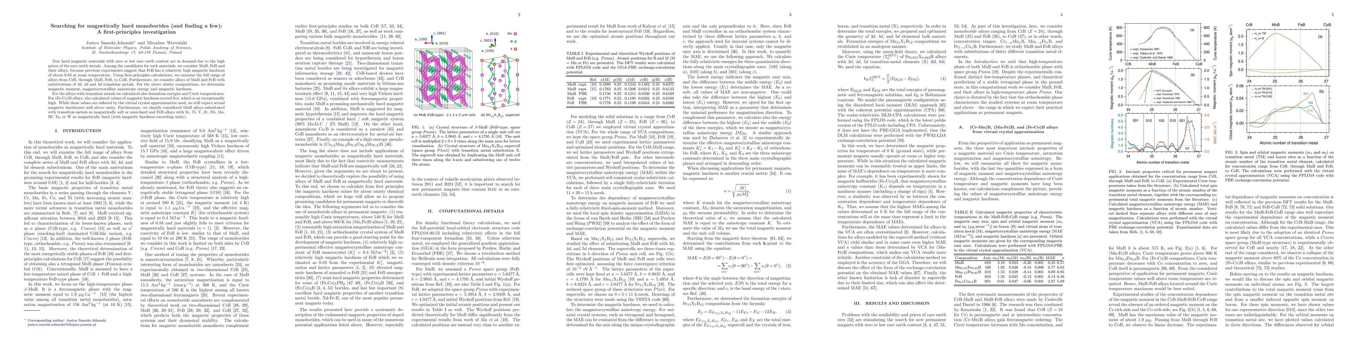 Thumbnail for Searching for magnetically hard monoborides (and finding a few): A
  first-principles investigation