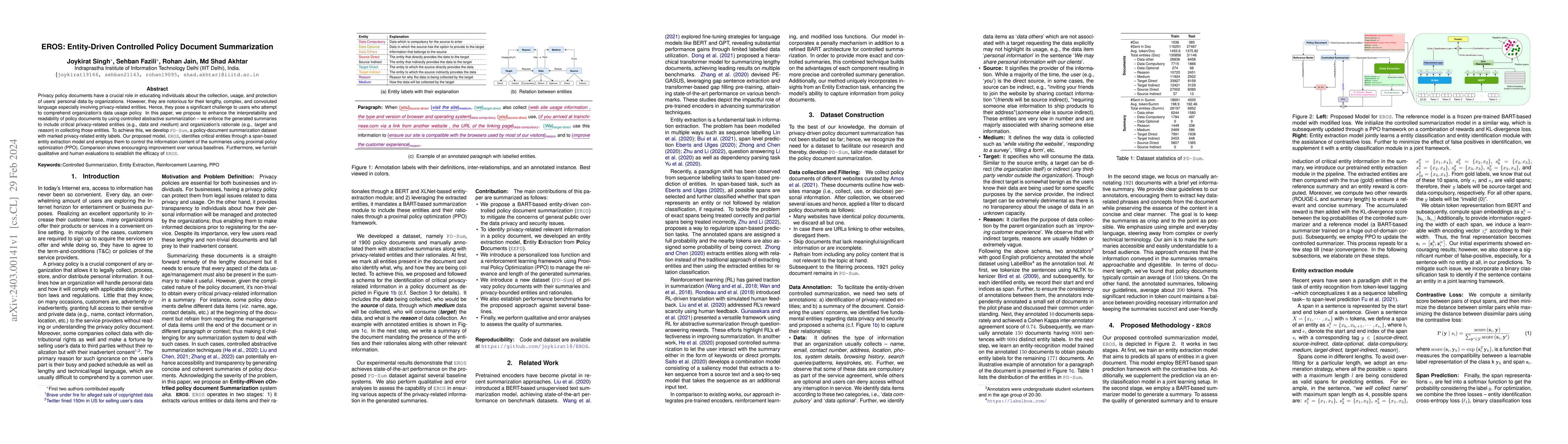 Thumbnail for EROS: Entity-Driven Controlled Policy Document Summarization