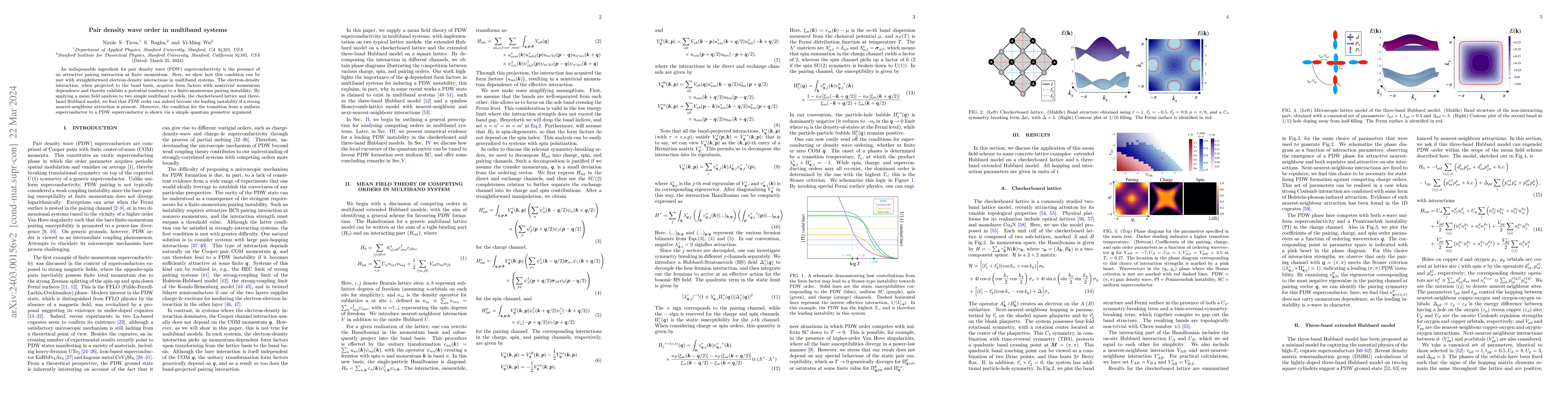 Thumbnail for Pair density wave order in multiband systems