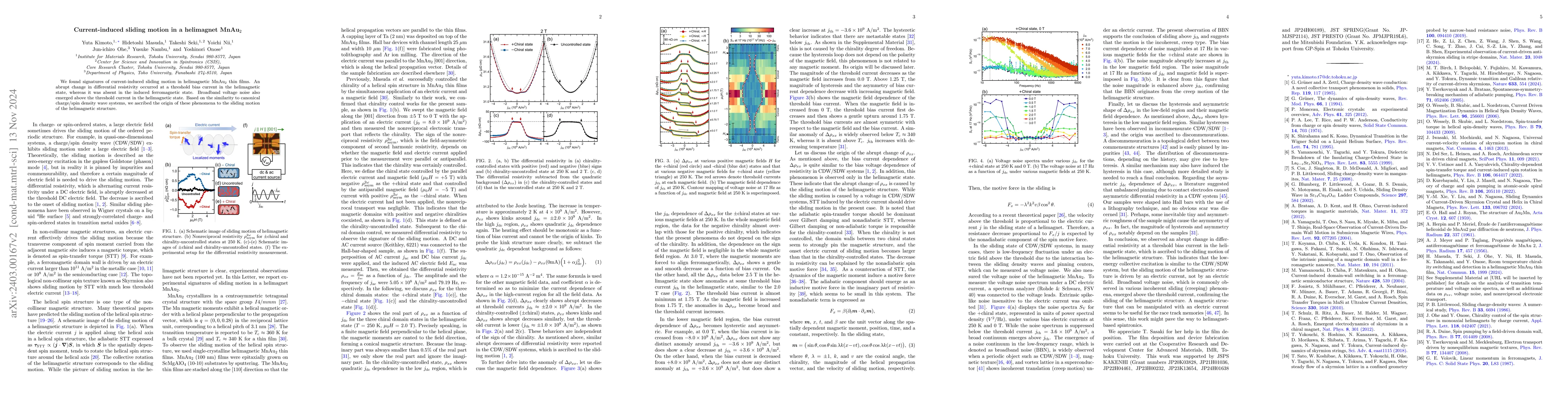 Thumbnail for Current-induced sliding motion in a helimagnet MnAu$_2$