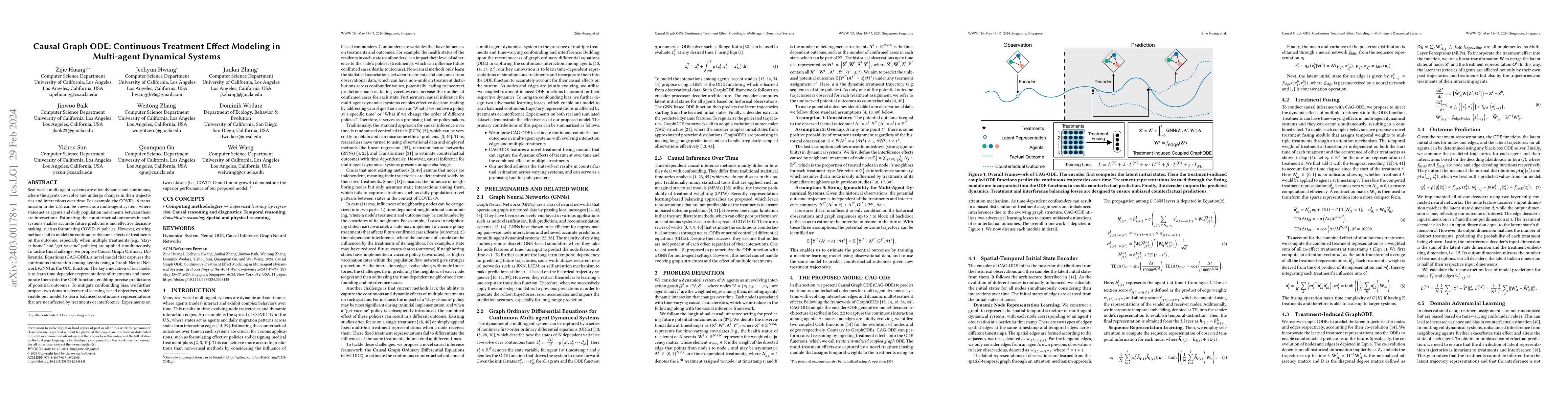 Thumbnail for Causal Graph ODE: Continuous Treatment Effect Modeling in Multi-agent
  Dynamical Systems