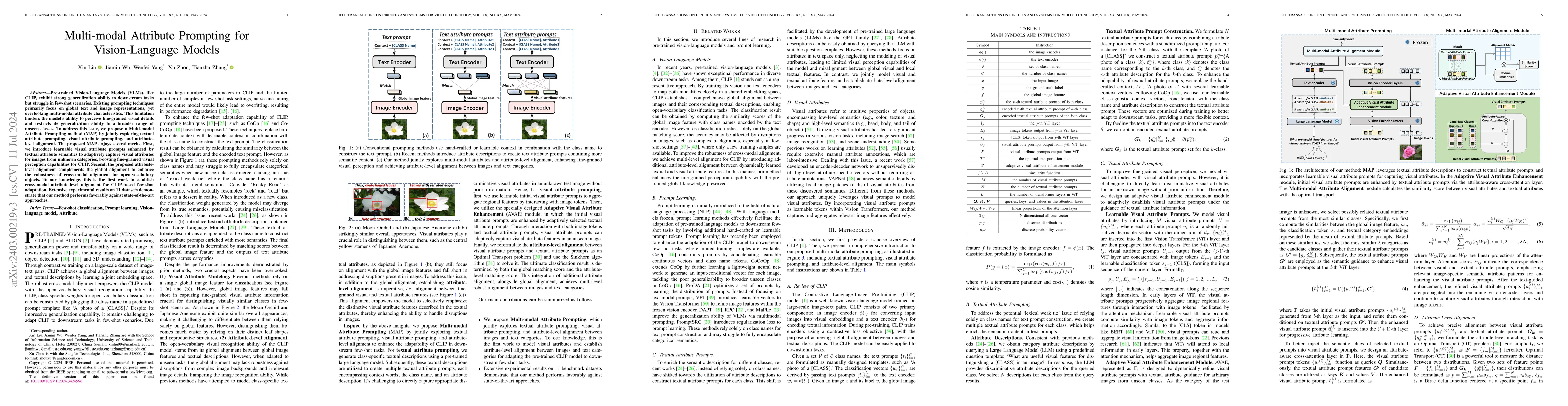 Thumbnail for Multi-modal Attribute Prompting for Vision-Language Models