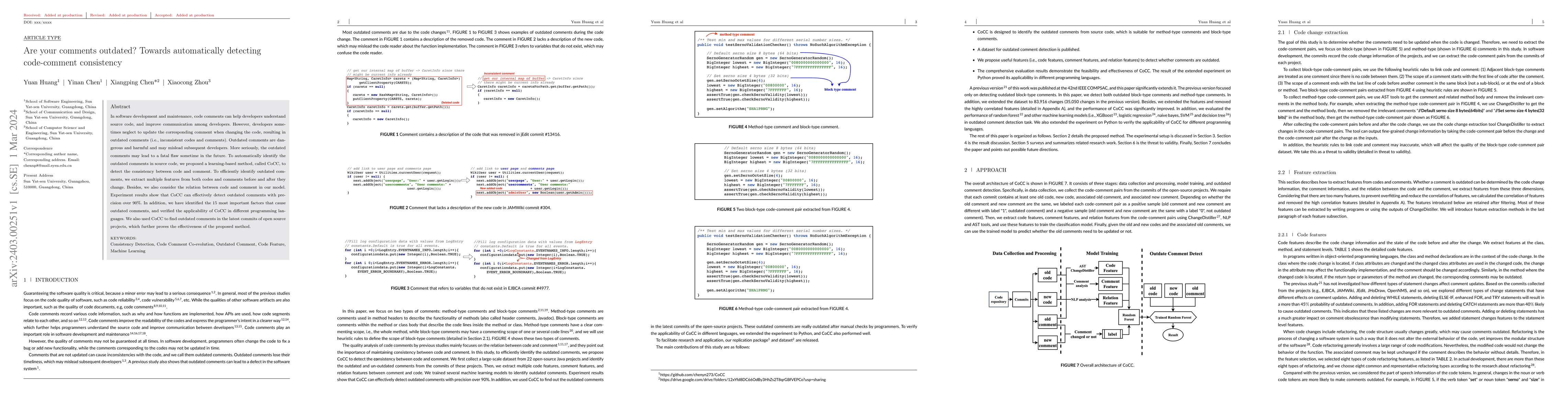 Thumbnail for Are your comments outdated? Towards automatically detecting code-comment
  consistency