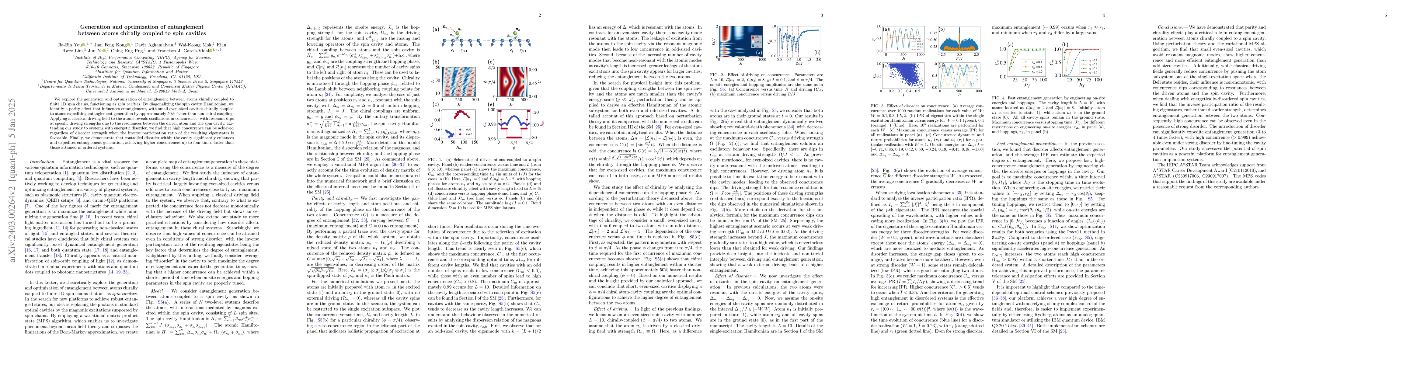 Thumbnail for Generation and optimization of entanglement between giant atoms chirally
  coupled to spin cavities