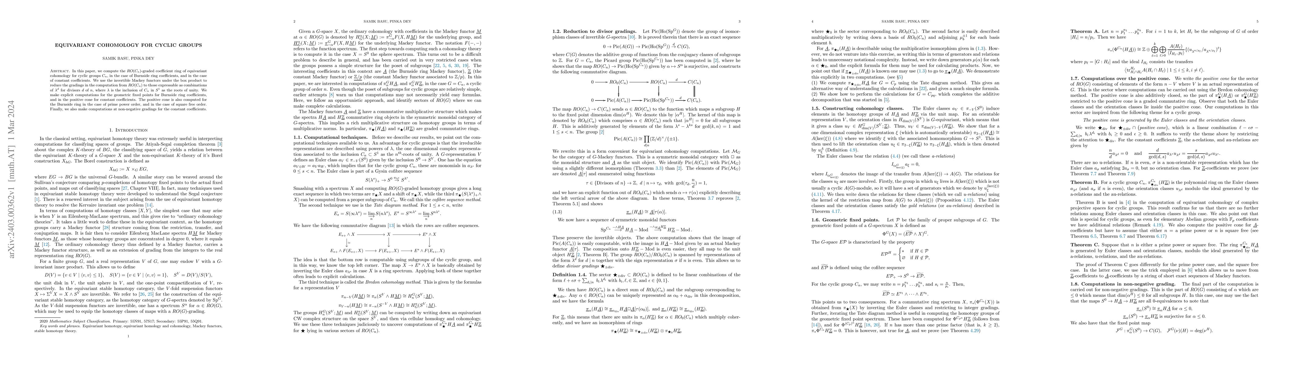 Thumbnail for Equivariant cohomology for cyclic groups