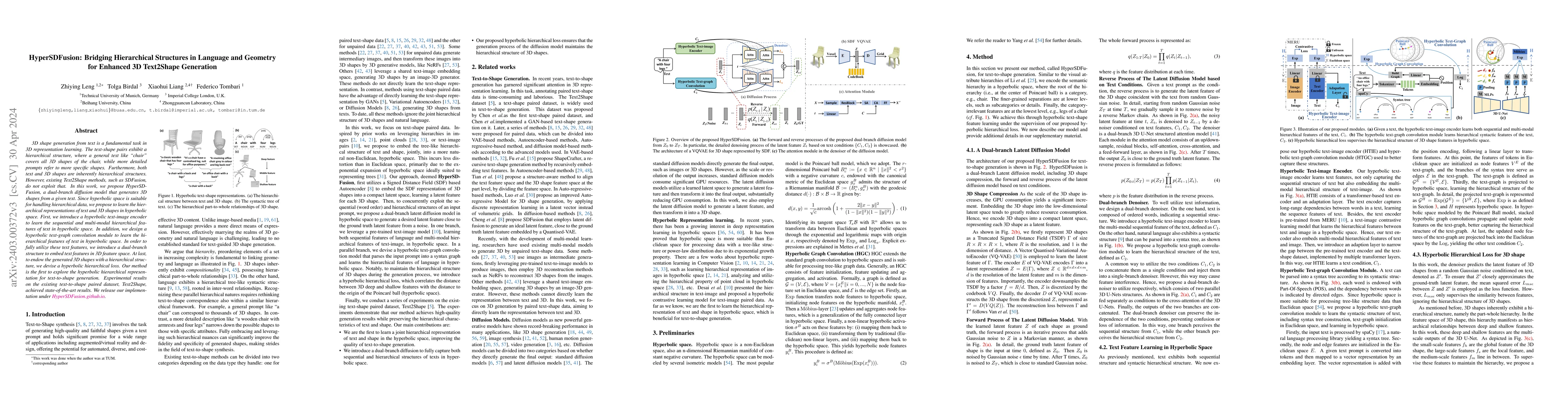 Thumbnail for HyperSDFusion: Bridging Hierarchical Structures in Language and Geometry
  for Enhanced 3D Text2Shape Generation