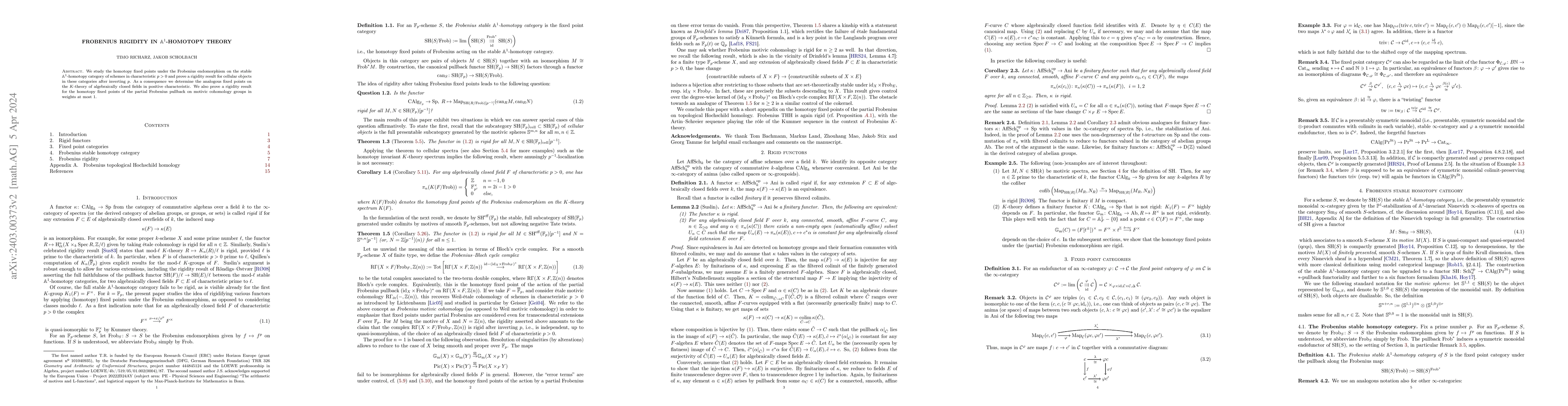 Thumbnail for Frobenius rigidity in $\mathbb A^1$-homotopy theory