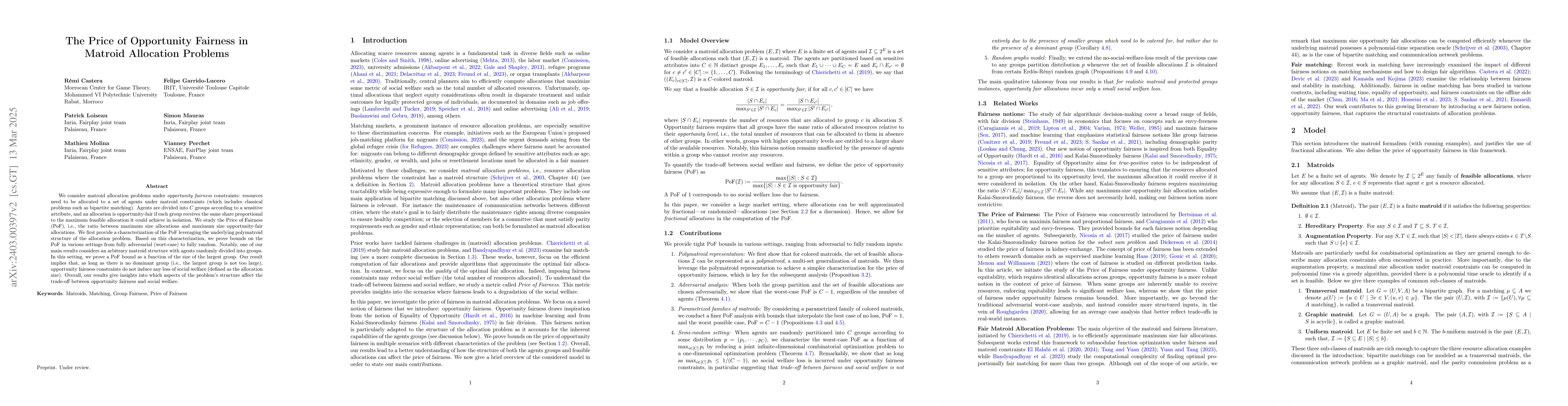 Thumbnail for The Price of Fairness in Bipartite Matching