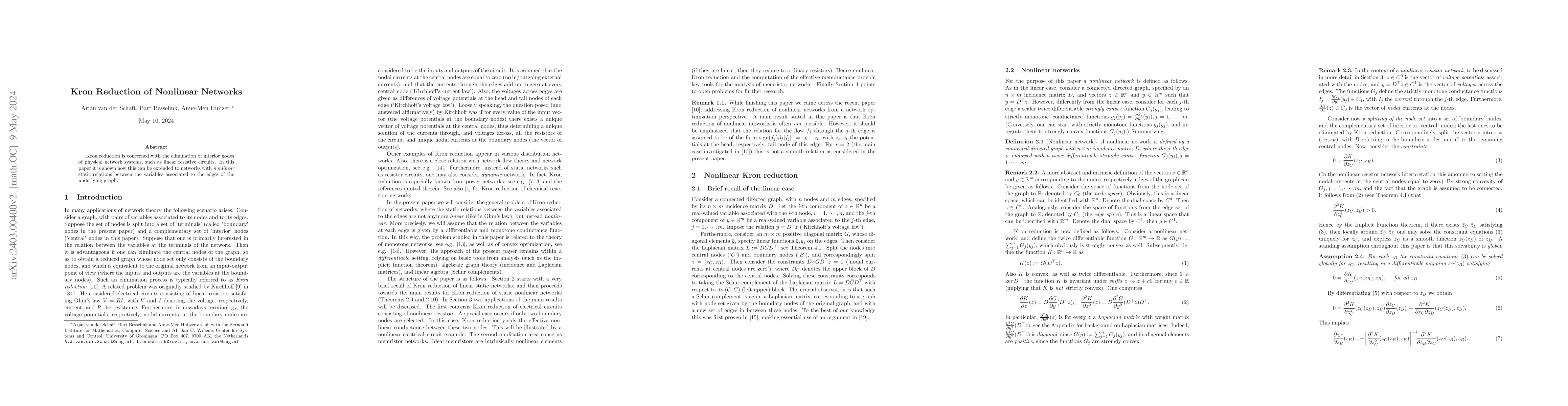 Thumbnail for Kron reduction of nonlinear networks