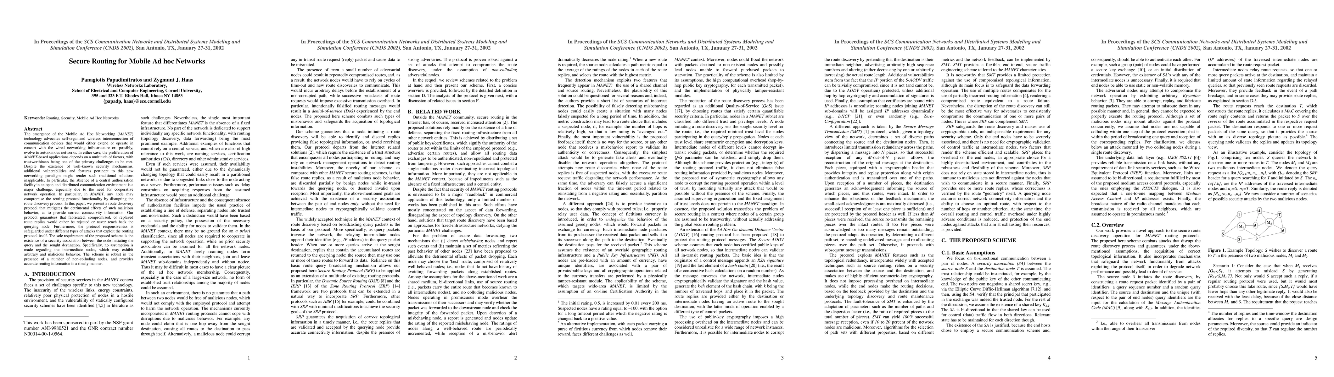 Thumbnail for Secure Routing for Mobile Ad hoc Networks
