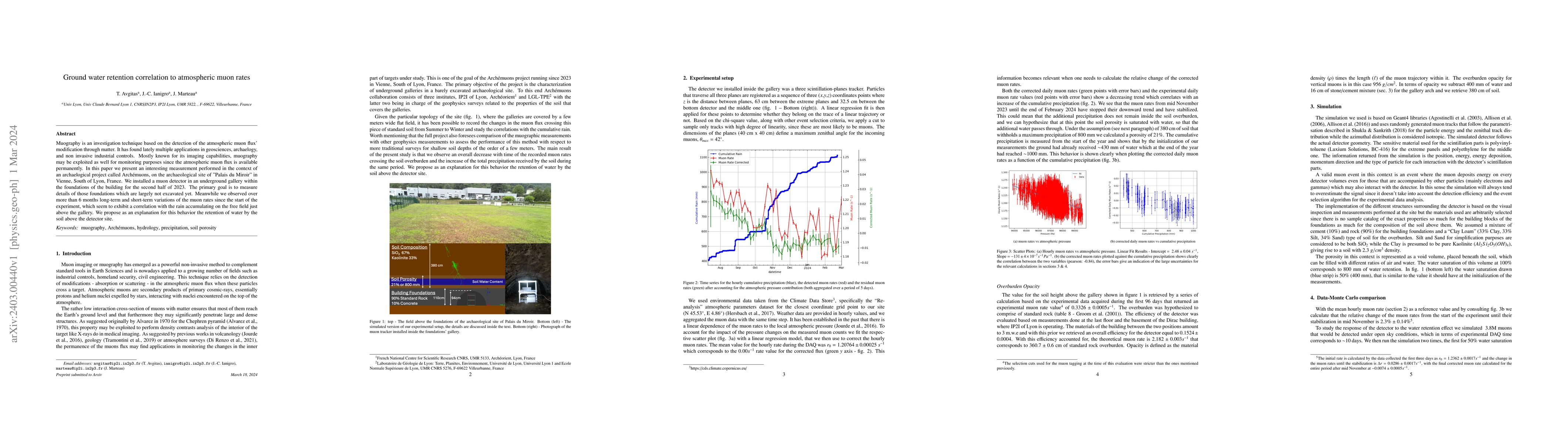 Thumbnail for Ground water retention correlation to atmospheric muon rates