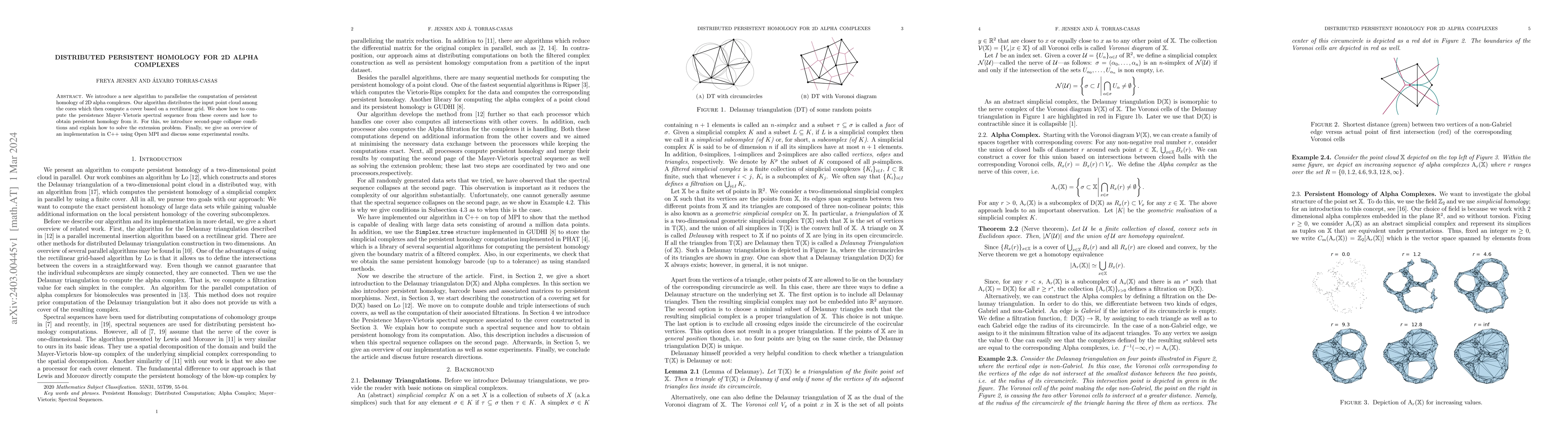 Thumbnail for Distributed Persistent Homology for 2D Alpha Complexes