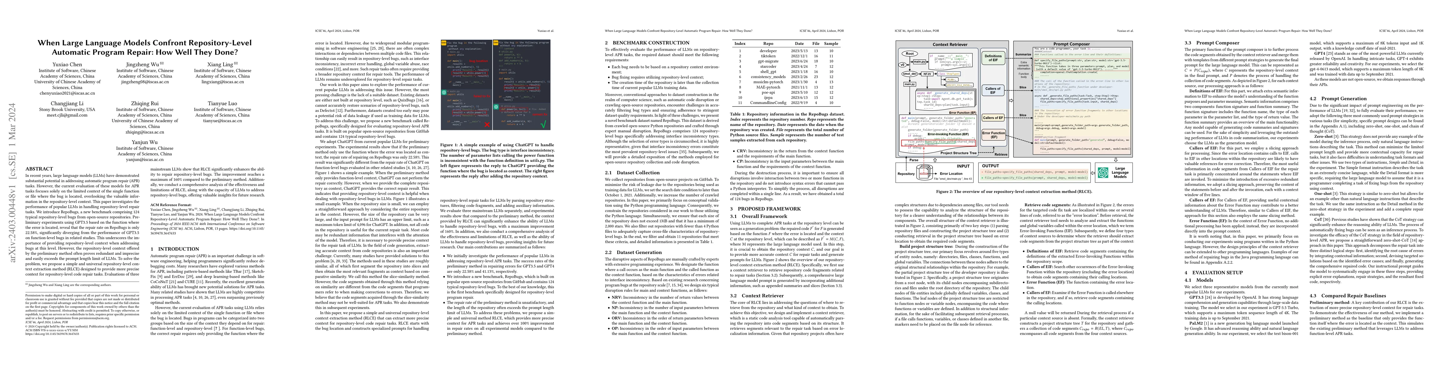 Thumbnail for When Large Language Models Confront Repository-Level Automatic Program
  Repair: How Well They Done?
