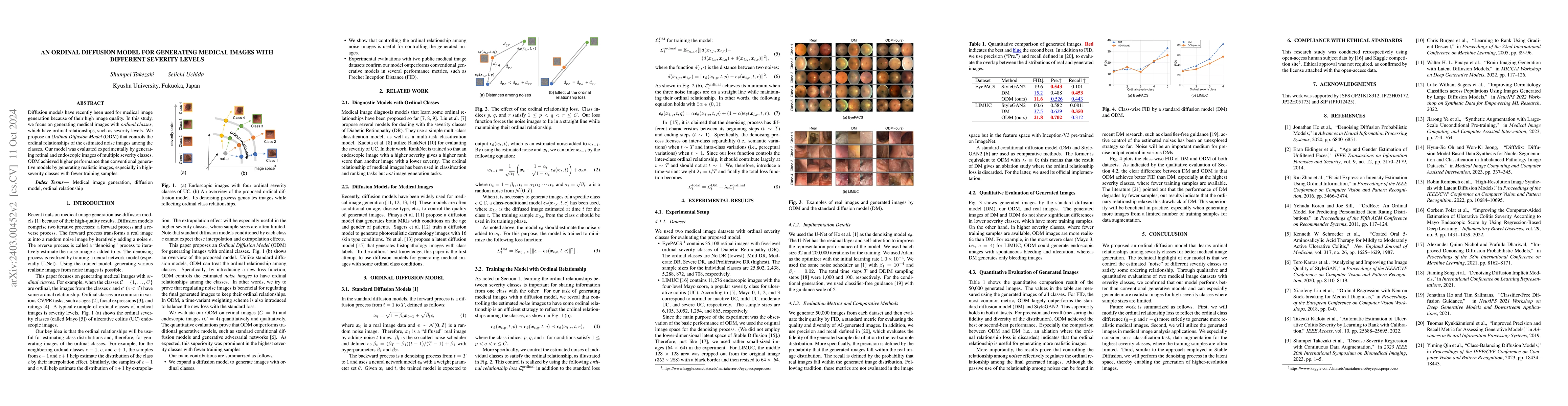 Thumbnail for An Ordinal Diffusion Model for Generating Medical Images with Different
  Severity Levels