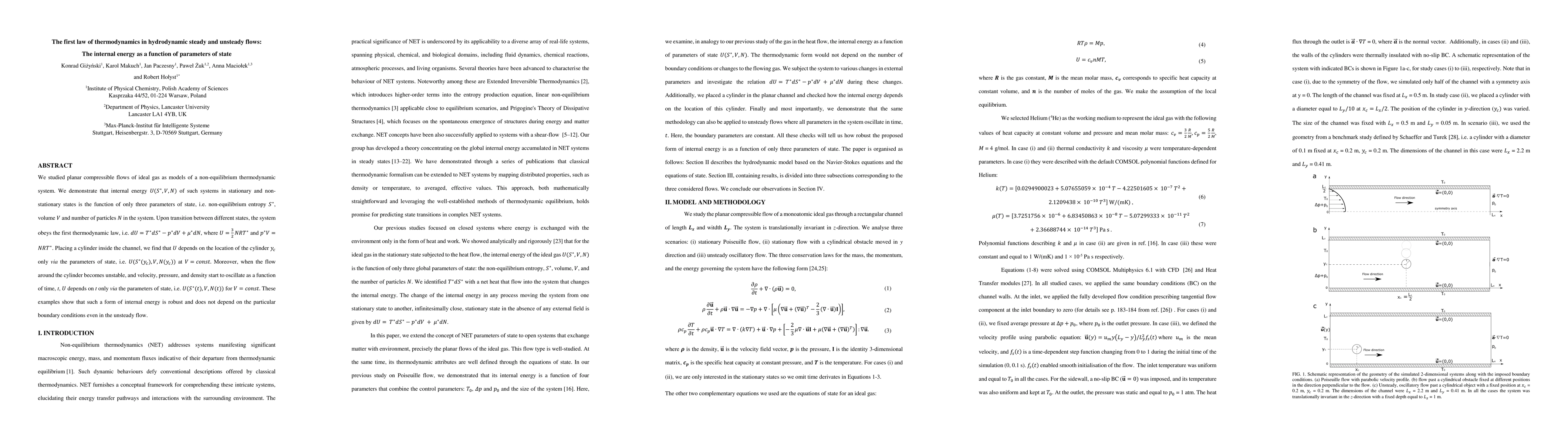Thumbnail for The first law of thermodynamics in hydrodynamic steady and unsteady
  flows