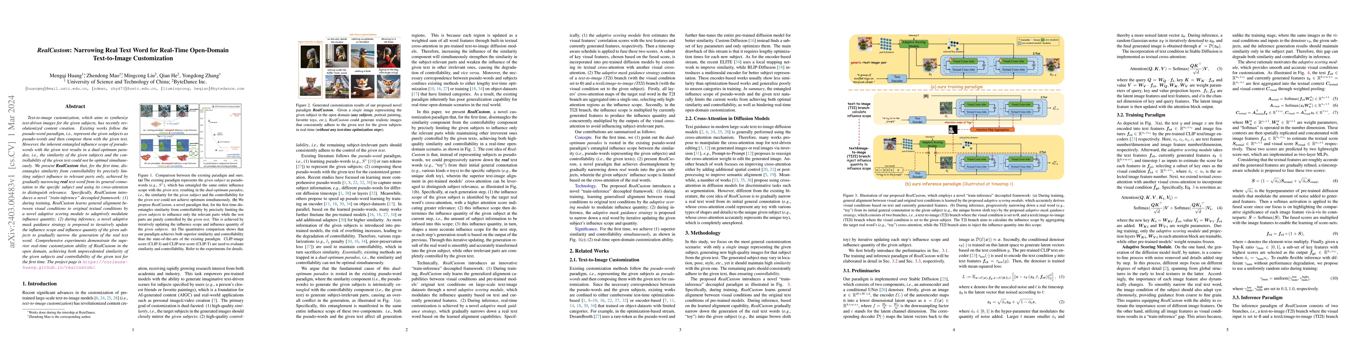Thumbnail for RealCustom: Narrowing Real Text Word for Real-Time Open-Domain
  Text-to-Image Customization