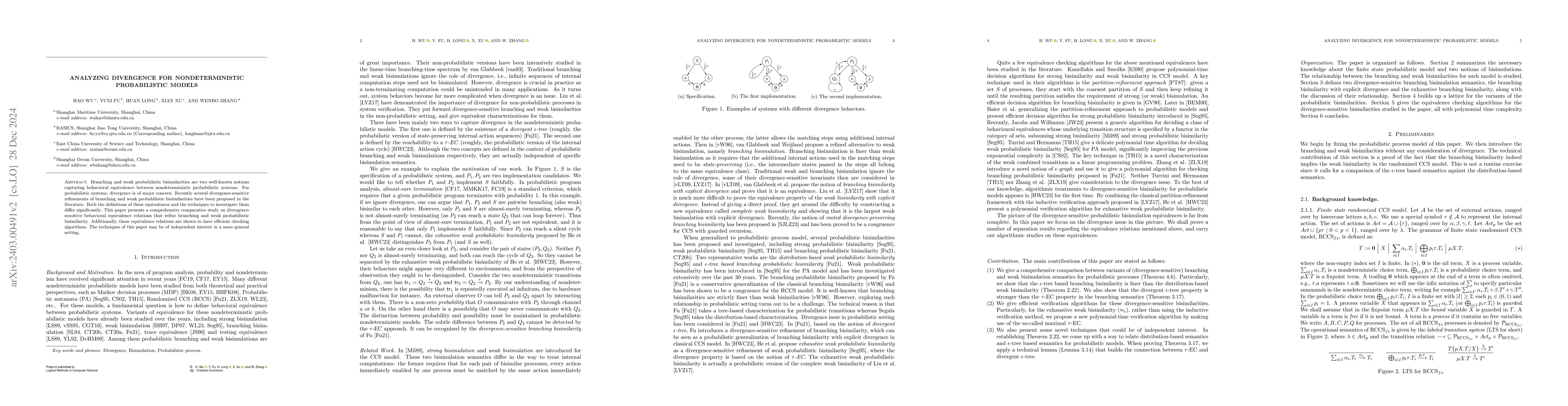 Thumbnail for Analyzing Divergence for Nondeterministic Probabilistic Models