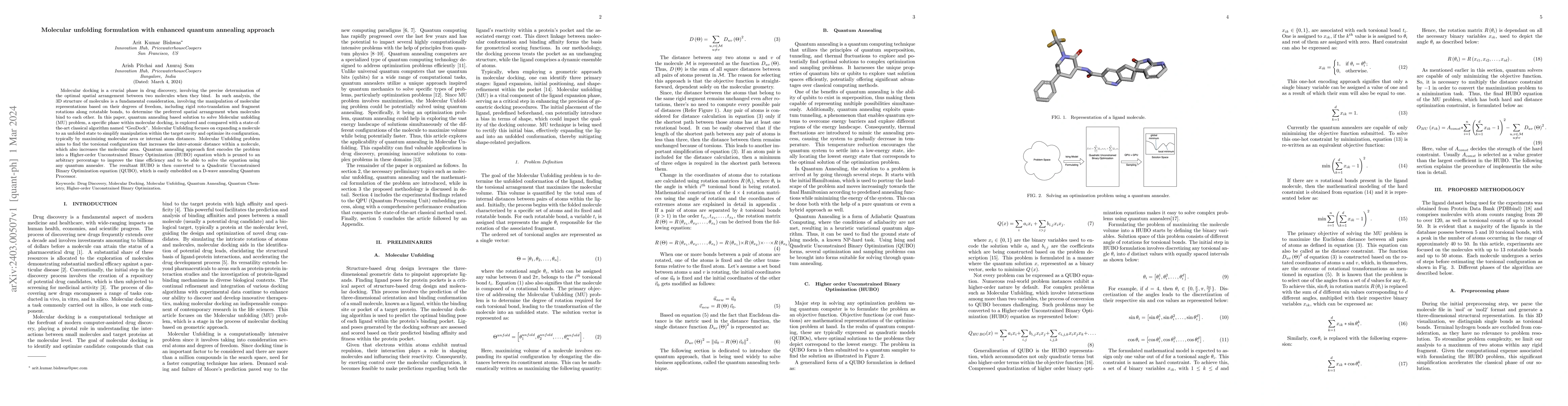 Thumbnail for Molecular unfolding formulation with enhanced quantum annealing approach
