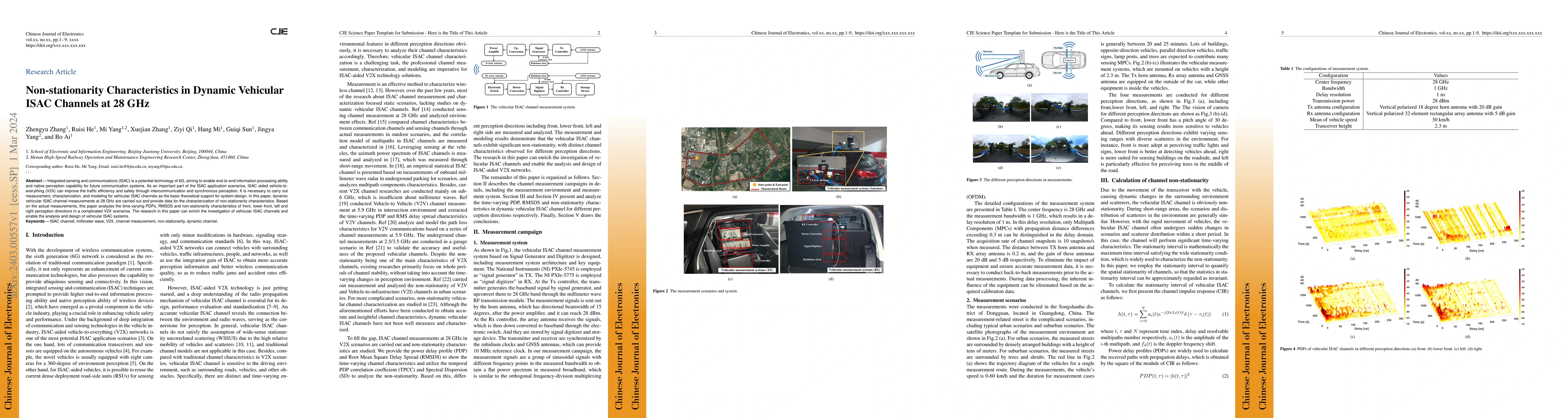 Thumbnail for Non-stationarity Characteristics in Dynamic Vehicular ISAC Channels at
  28 GHz